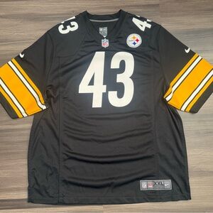 Nike Pittsburgh Steelers Troy Polamalu #43 NFL Game Home Jersey Men’s 2XL